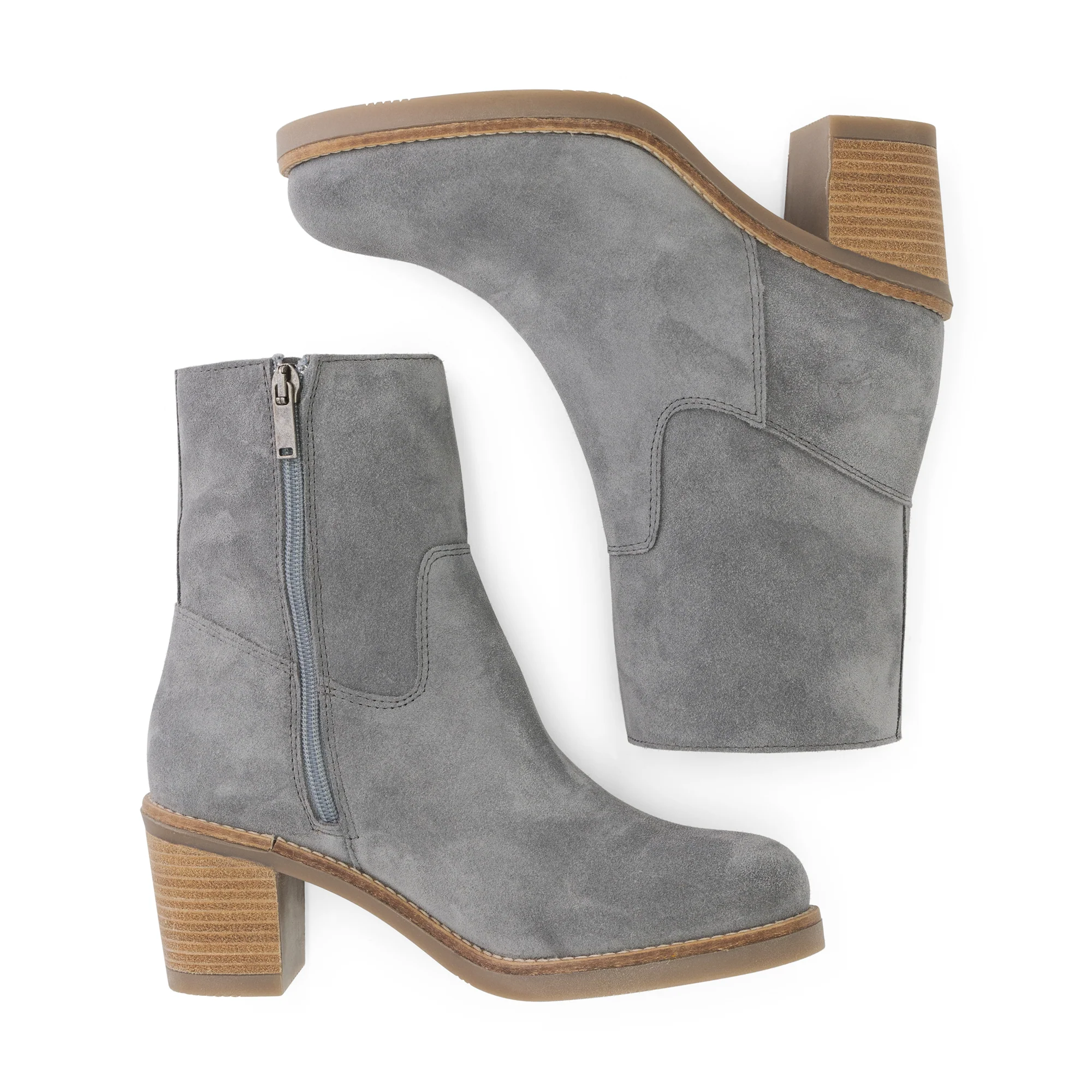 Valence Women - Ankle Booties - Suede - Grey - Image 4