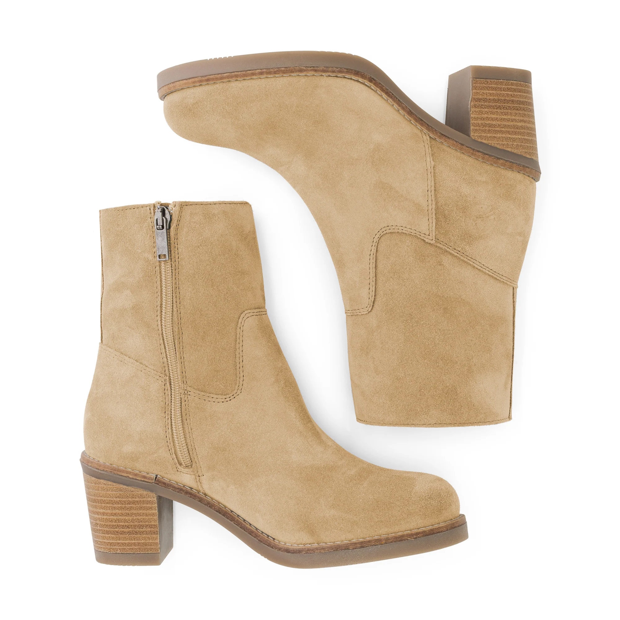 Valence Women - Ankle Booties - Suede - Sand - Image 4